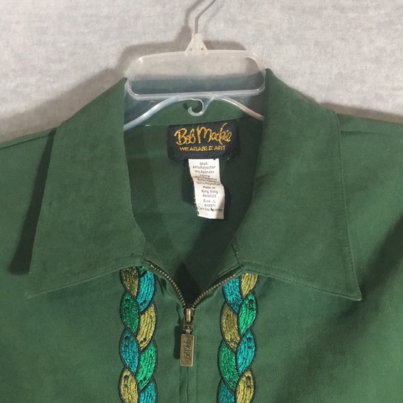 BOB MACKIE St. Patrick’s Day Oversized Relaxed Fit Suede Cloth Statement Piece - Picture 3 of 16